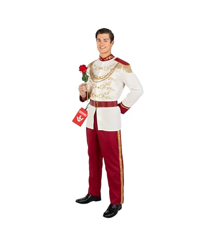 Morph Prince Charming Costume for Men Prince Costume Royal Costumes Adult Storybook Outfit Halloween Costumes for Men Medium