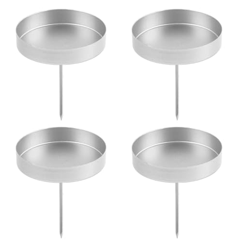 Kerzenhalter Adventskranz, 8 cm Kerzenständer Silber 4 Stück,...
