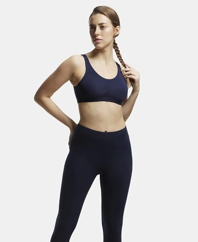 Image of Jockey 1376 Women Super Combed Cotton Elastane Active Bra | Wirefree | Non Padded | Full Coverage Slip-On with Wider Straps | Fabric