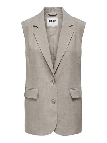 Gilet de costume pour femme ONLY Onllinda gilet sans manche noir ou beige mode working girl
