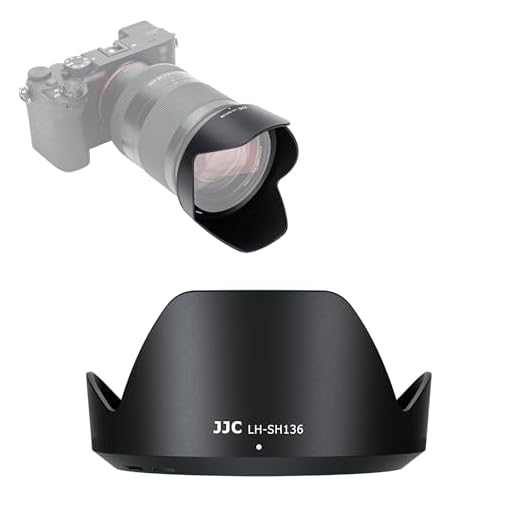 JJC ALC-SH136 Sombra de para-sol reversível baioneta para lente Sony FE 24-240 mm F3.5-6.3 OSS SEL24240, substitui o para-sol Sony ALC-SH136, permite fixar filtro de 72 mm e tampa de lente