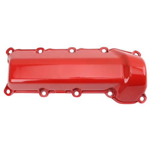 Image of TRQ Left Valve Cover Red Driver Side Compatible with 2005-2009 Dodge Dakota Durango 2007-2011 Nitro 2005-2010 Ram 1500 2006-2010 Jeep Commander Grand Cherokee 2005-2012 Liberty 2011-2012 Ram 1500 2011