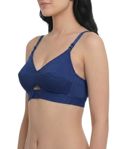 Image of Brida Kavya Xtra Soft Cotton Round Stitch Bra for Women | Full Coverage | Non-Padded | Wireless | Double Layer Support | Heavy Bust | Combo Pack | Colours May Vary