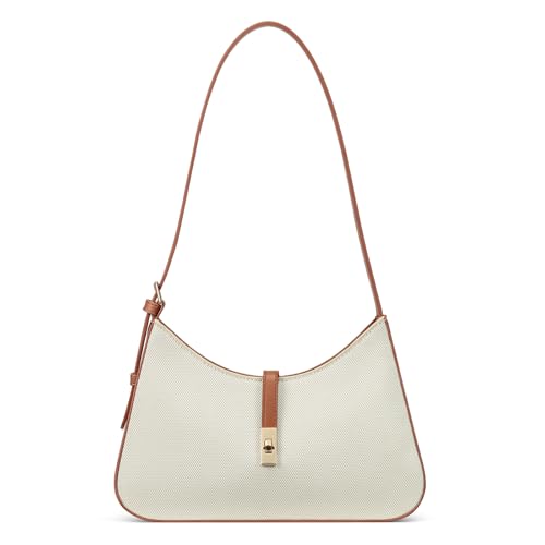 Image of CLUCI Shoulder Bag for Women, Summer Purses for Women, Straw Handbag Hobo Bags Crossbody Purse with Adjustable Strap Apricot