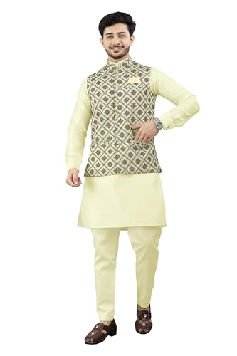 Image of Trustous Traditional Men's Kurta Koti Set (3 PCS SET)