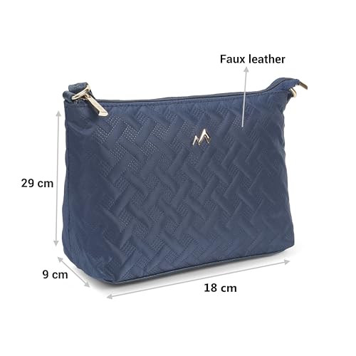 Image of Metro Women Casual Fabric Soft Body Zipper closure Quilted Sling Bag