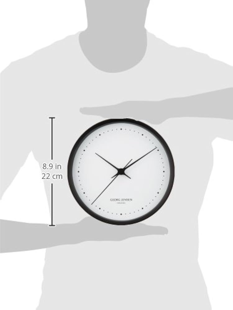 Amazon.com: Georg Jensen Wall Clock with White Dial - Black