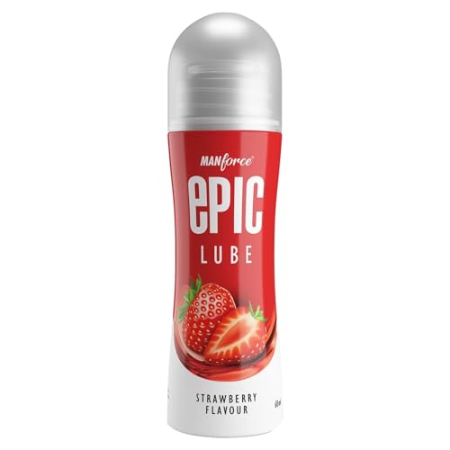 Image of Manforce Epic Lube Combo Pack (Lubrication Gel for Men & Women) |Strawberry & Aloe-Vera, Litchi Flavoured |Water-Based Gel |Skin-Friendly |Safe to Use with Condoms |60ml | Pack of 2