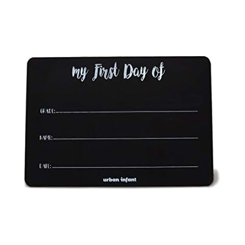 Urban Infant Toddler Sized My First Day of School Reusable Chalkboard Sign | 10" x 7" Cover