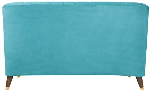 Image of Amazon Brand - Solimo Arwold 2 Seater Sofa (Velvet Fabric, Sky Blue)