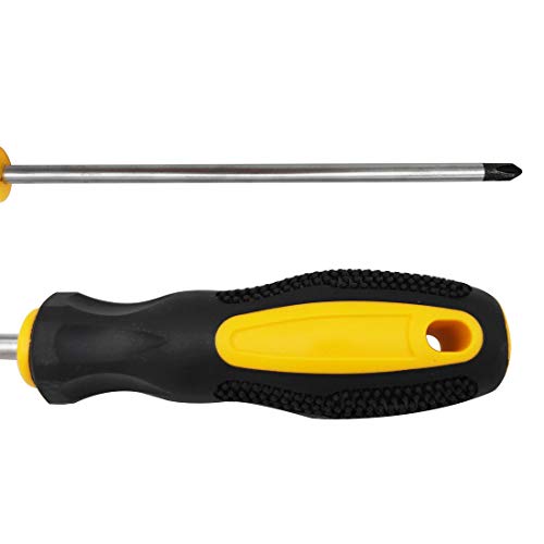 Sipery Phillips Screwdriver 8 inch long Screwdriver Length Shank Screwdriver Magnetic Tip PH2 Cross Head Screwdriver 2Pcs