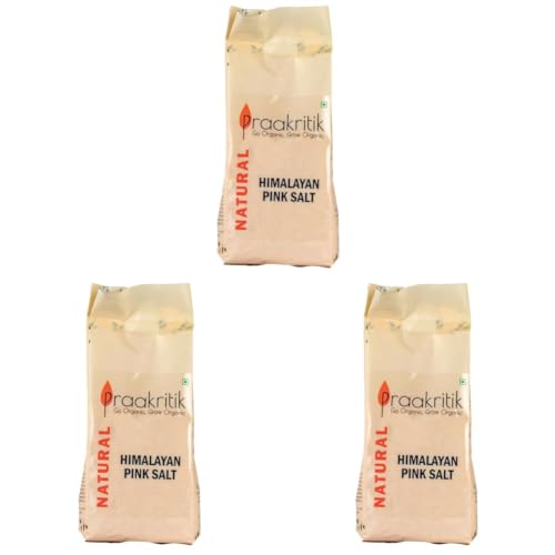 Image of Praakritik Natural Himalayan Pink Salt 500g Mineral Rich Salt for Healthy Cooking | Natural Substitute of Iodised White Salt | Pink Salt for Healthy Life (Pack of 3)