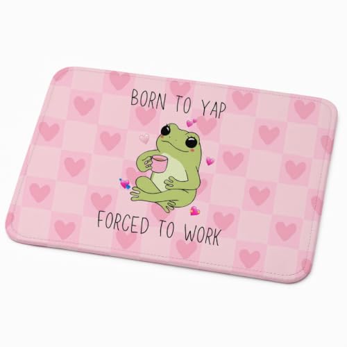 Image of Mouse Pad for Laptop & Desktop | 9x7 Inch Anti-Fray Stitched Edges | Non-Slip Rubber Base | Desk Setup Accessory for Students, Gamers & Professionals (Born to Yap)