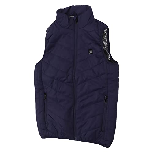 Haofy Chaleco Calefactable Eléctrico de Calentamiento Rápido, Chaqueta Calefactora USB, Ropa de Hombre de 3 Engranajes para Invierno, Oscuro (L)