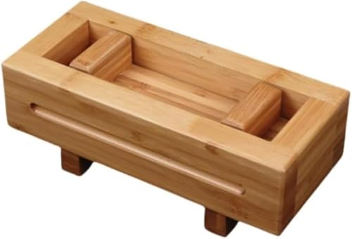 Brfveob 木製 押し寿司型 天然素材 長方形 巻き寿司 手作り 寿司メーカー 弁当箱用 家庭用 業務用 飲食店 キッチン道具 調理器具 和食 無添加 おしゃれ ギフト 簡単 衛生 寿司レストラン すし職人 (竹製) (A)