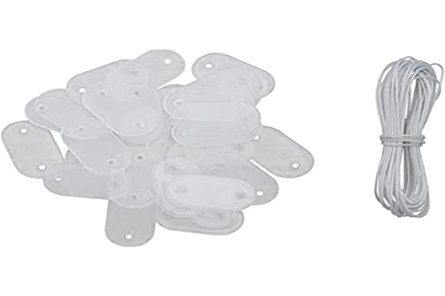 WERKA PRO - 10681 - Kit de Fixation - Pour Brise Vue - Avec Fil de Fer galvanisé et 30 Attaches - Blanc