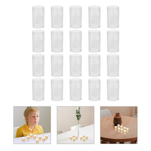 Caja plástica transparente para monedas NUOBESTY 20 piezas miniatura 5