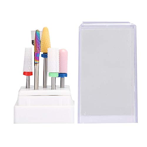 A K Homes -7pcs Nail Drill Bits Kit Electric Nail Polishing Head Manicure Pedicure Nail Care Tool for Dead Skin Removal Home and Salon Use(7pcs)