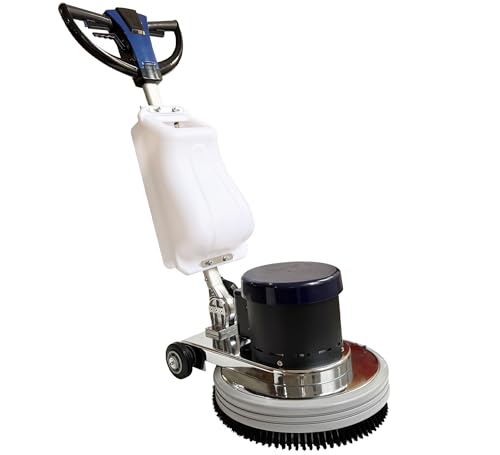 INTSUPERMAI 18" Floor Buffer Polisher, 154RPM Low Speed Floor Scrubber Buffer Low Noise All Surface Carpet Cleaner Machine with Water Tank 12M Cable for Commercial Industrial Hotel Home 110V 1100W