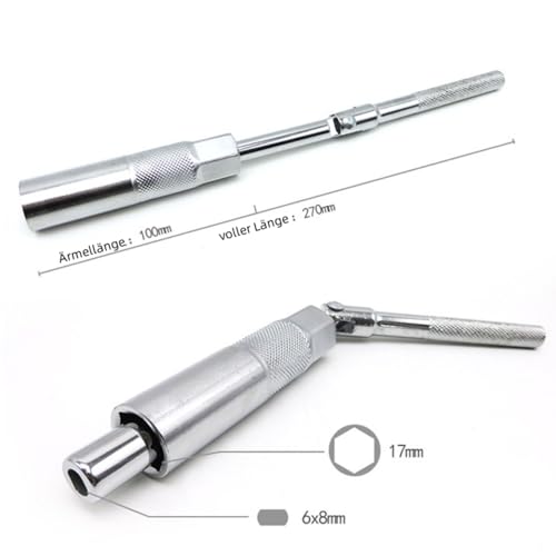 Tbest Steckschlüssel dd6, Stoßdämpfer Werkzeug Stoßdämpferschlüssel Handbetriebene Werkzeuge Auto Stoßdämpfer Sechskant Steckschlüssel Entfernungswerkzeug Set Zur Geschwindigkeitsreduzierung image_2