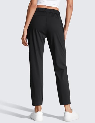 CRZ YOGA Womens 4-Way Stretch Ankle Golf Pants 7/8 Casual Dress Work Athletic Travel Workout Sweatpants with Pockets2