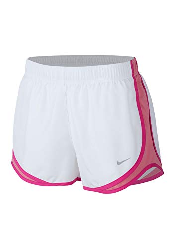 Nike Women's Dri-Fit Tempo Allover Printed Running Shorts-Grand Purple (White(831558-147)/Pink, Medium)