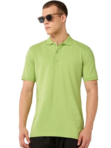 Image of Bewakoof Men Solid Regular Fit Half Sleeve Collar Pure Cotton T-Shirt