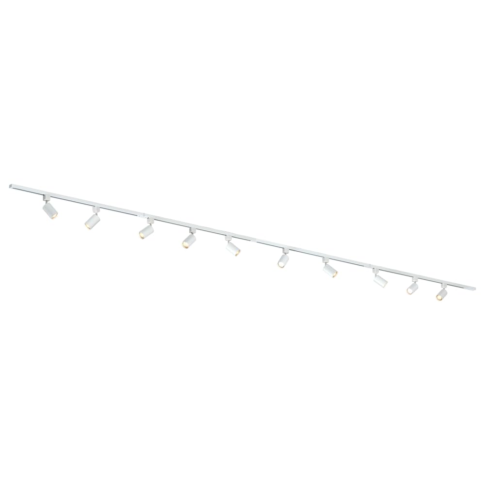 Qub Focus III 1-Phasen Led Schienensystem - 600cm - 10x GU10 Spots Schienensystem lampen - 6x 1m Lichtschienensystem - I-Form - Deckenstrahler Weiß - Erweiterbar & flexibel - LED-kompatibel