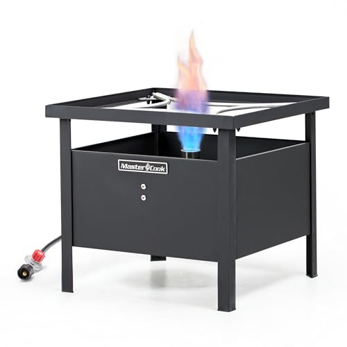 MASTER COOK High Pressure Gas Burner Jet Flame Sprayer for Quick Heating Outdoor Crawfish Boiler Suitable for Camping Frying and Boiling 18.9 * 18.9 * 16.9 inch
