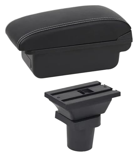 コンソールボックス 用 ヤリス 3 用 ハイブリッド 用 ヴィッツ 車用アームレストボックス 内部改造 USB充電 LEDアクセサリー(B1 White Line)