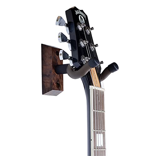 Lot de 3 crochets muraux en noyer noir pour guitare acoustique, électrique, basse - Les Beatles, Paul McCartney, John Lennon, RIngo Starr, George Harrison Lot de 3 crochets muraux en noyer noir pour guitare acoustique, électrique, basse – Image 5