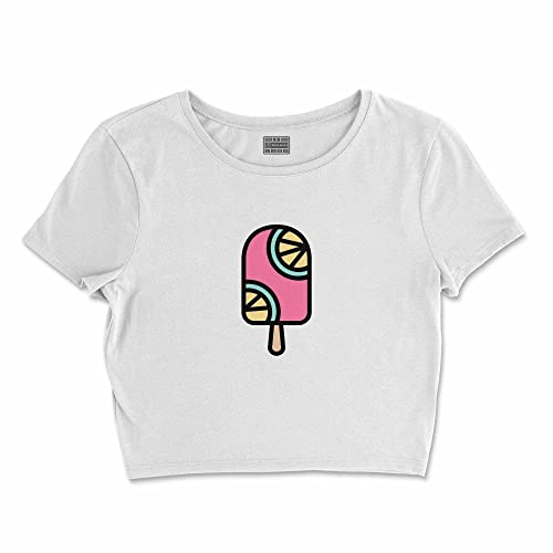 T-Shirt Court Blanc Femme Buwtswi M pour un Look Décontracté