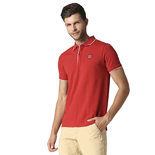 Image of Being Human Black Regular Fit Men's Polo T-Shirt Clothing