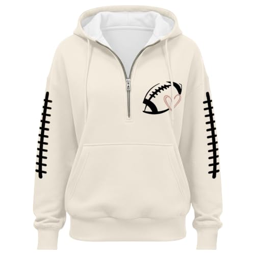 eoeioa Vintage Football Sweatshirt Game Day Shirts Graphic Hoodies - image 4