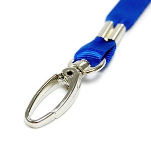 Feesy 5 pcs Blue Clasp Neck Strap Band Lanyard For ID card, badge, Factory worker, Students, office worker, etc + Cosmos cable tie