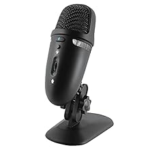 Crisp and Clear Audio: USB Mic featuring dual polar recording patterns - Cardioid (directional) and Omnidirectional that produces clear, crisp 24-bit audio for professional recordings at home, the office or studio. Multi-Purpose Recording: The audio ...