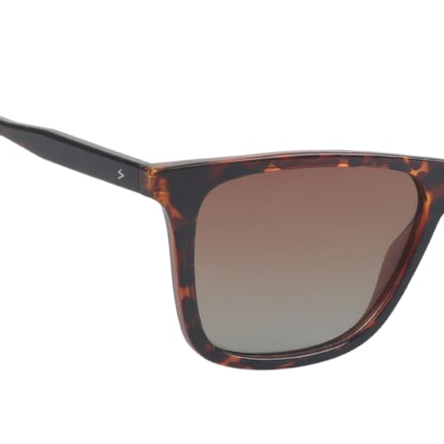 Image of Fueel Polarized Square Sunglasses for Men & Women | UV Protected Retro Half Frame Sunglasses | Lightweight Stylish Black Frame