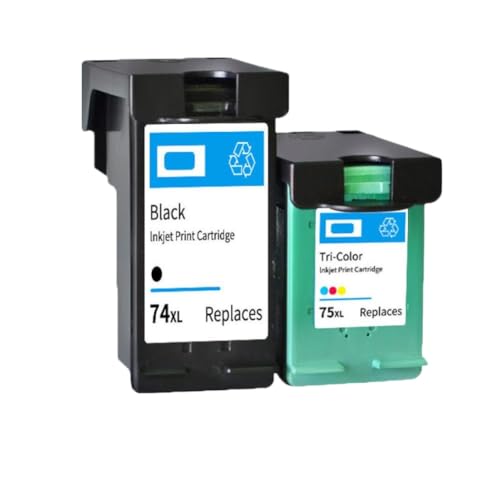Cartouche d'encre 74XL 75XL compatible avec imprimante HP Photosmart C4280 C4480