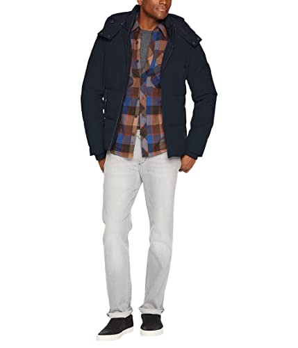 Image of Cole Haan Men's Short Down Parka With Hooded Down Coat