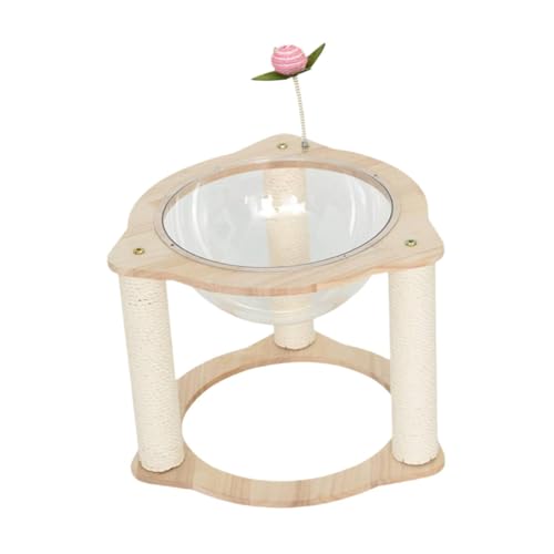 Dualoai Cama Cápsula para Gatos, Estable de Madera para Dormir, Jugar Y Descansar para Cumpleaños de Mascotas