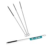 fancility® 4 x Reinigungsbürsten (extra klein & dünn) für Kaffeevollautomat (2-4mm Ø 21 cm lang) - Universal Milch-Schlauch-Bürste Set schmal & flexibel für Kaffeeauslauf, Brühgruppe & Milchschlauch