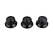 Guyker Electric Guitar Bass Control Potentiometer Knobs, Hat Top Metal Volume Knob Replacement Parts (3 Piece, Black)