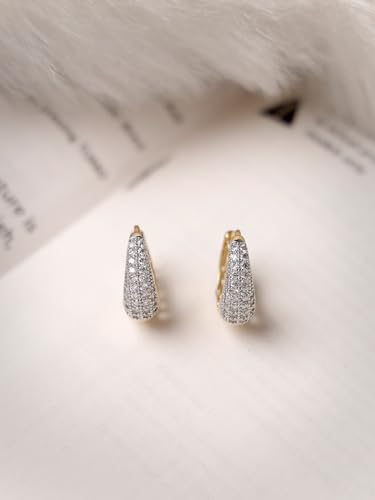 Plated American Diamond Bali/Hoop Earring for Fashion