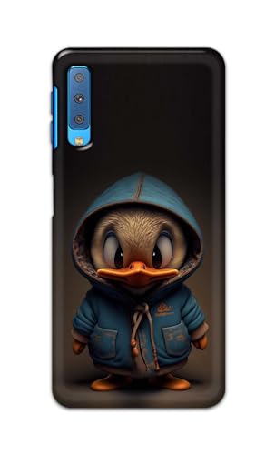 Image of PRINTFIDAA Printed Hard Back Cover Case for Samsung Galaxy A7 2018 Back Cover (Animated Duck) -112