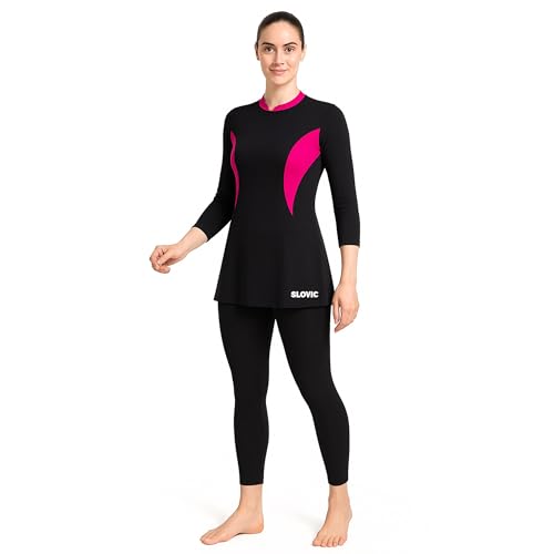 Image of SLOVIC Swimming Suit for Women | One Piece Bodysuite for Women | Beachwear for Girls | Quick Dry & Stretchable Swimwear for Ladies | Swimming Dress for Swimming Pool