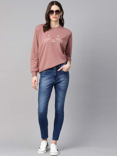 Image of pluss Women Blue Printed Hood(LSWFS8489-CRANBERRYICE)