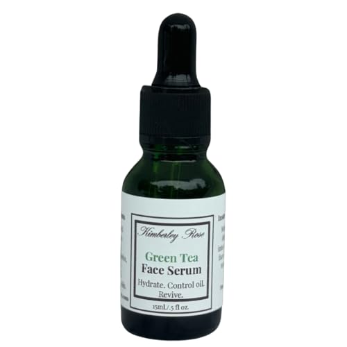 Green Tea Face Serum for Youthful skin, Dry Skin, with Grapeseed Oil, Natural Green Tea Infusion, No Water, Silicones or Alcohol