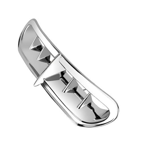 Image of Chrome Outer Fairing Vent Accent Compatible with Harley Touring Electra Glide Street Glide Ultra Classic Limited Trike 2014-2024 - Aftermarket Replacement Trim Accent Cover (Crhome#2)