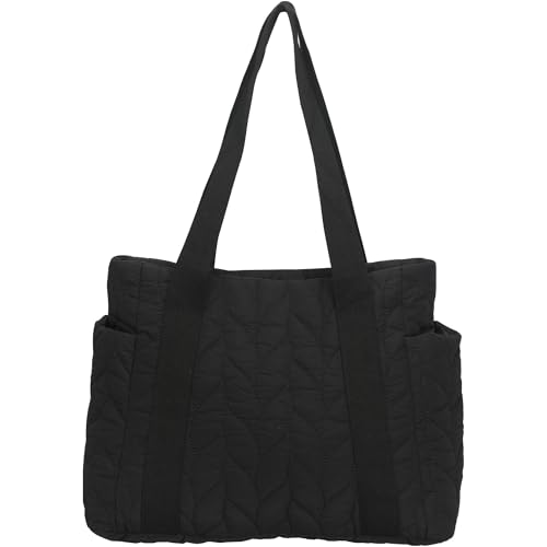 Hynes Eagle Tote Bag for Women with Zipper, Women's Handbag, Quilted Puffer Tote Bag for Travel, Beach, Gym, Work, School Hynes Eagle Tote Bag for Women with Zipper, Women's Handbag, Quilted Puffer Tote Bag for Travel, Beach, Gym, Work, School