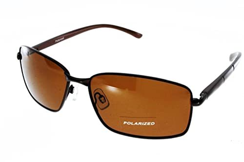 Lunettes de soleil polarisées Ad Sol 208066 en métal cuivre et verres bruns